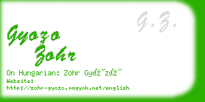 gyozo zohr business card